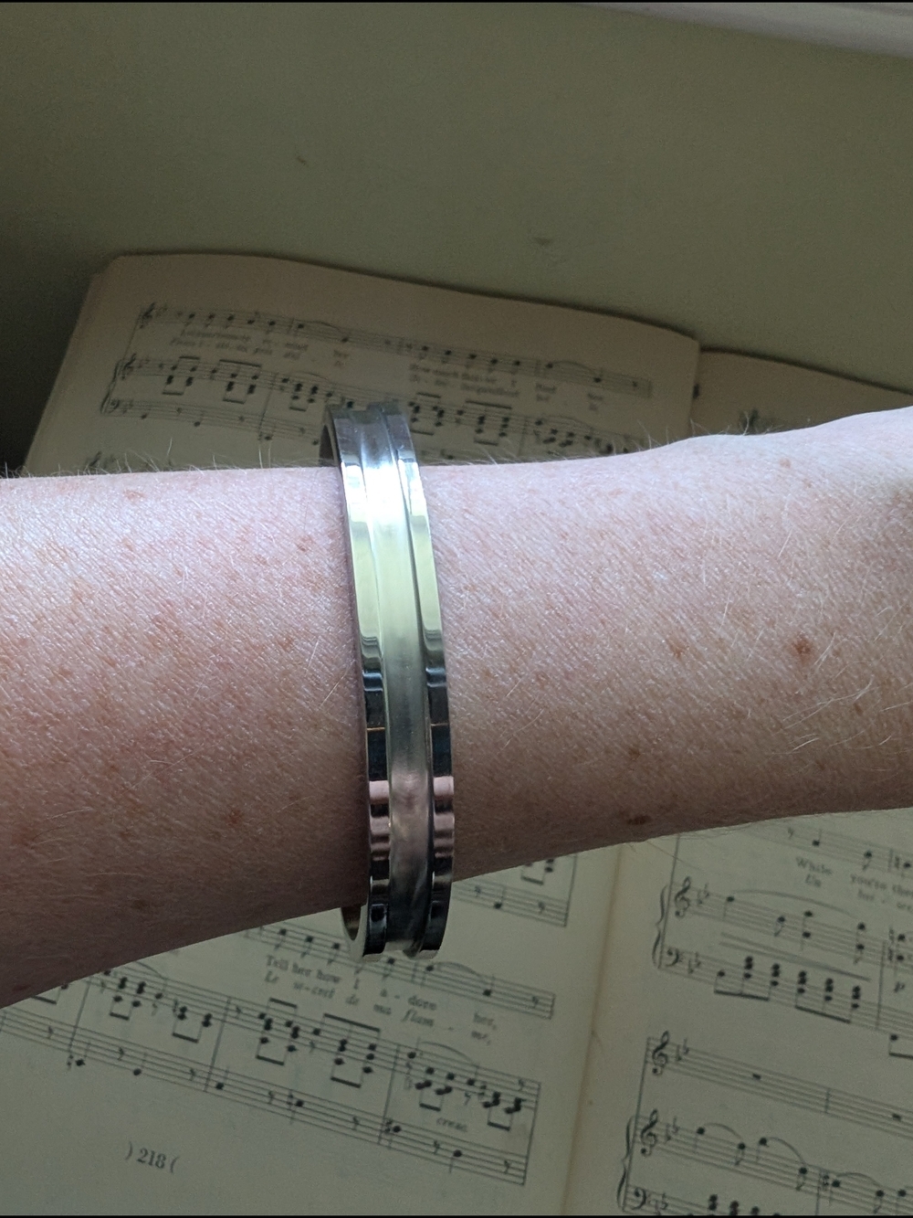 Slim Double-Band Silver Bracelet